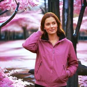 Womens MUSTO Classic Snug Blouson Gorpcore Jacket Mesh Lining Dusty Pink 